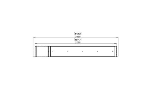 Ecosmart Fire Flex 104SS.BXL Single Sided Fireplace Insert - Black Finish / Black Burner - ESF.FX.104SS.BXL.B